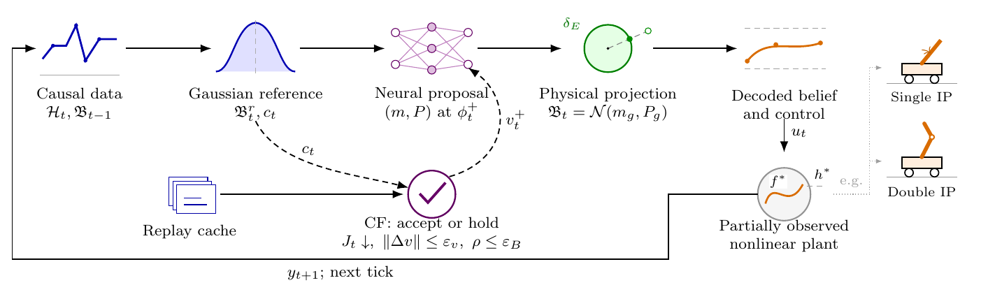 CF observer at one decision tick